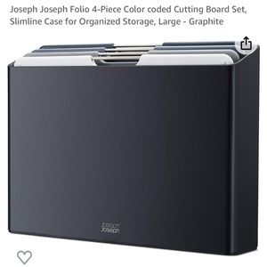 Joseph Joseph Folio 4-Piece Cutting Board Set, Slimline Case , Large